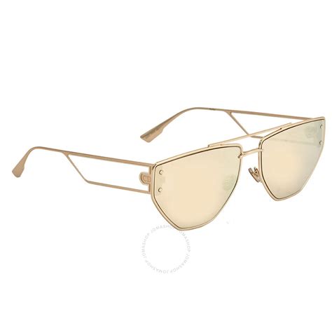 Dior Clan 2 Multilayer Gold Geometric Ladies Sunglasses DIOR 